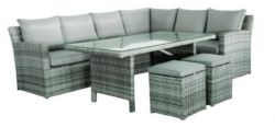 VI Chios Wicker Weaving 7 Seater Outdoor Modular Sofa Set