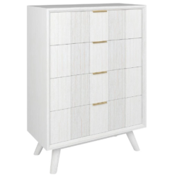 VI Alena Solid Timber 4 Drawer Tallboy-Clearance