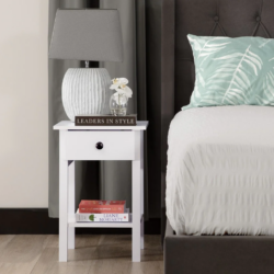 VI Declan 1 Drawer and Shelf Bedside Table