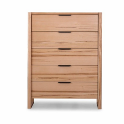 VI Perisher Solid Timber 5 Drawer Tallboy
