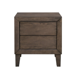 VI Sueno Solid Timber 2 Drawer Bedside Table
