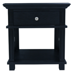 VI Warwick Solid Timber 1 Drawer 1 Shelf Bedside Table