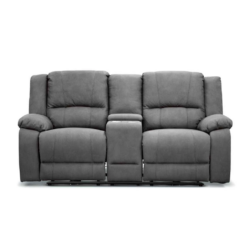 VI Captain 2 Seater Fabric Electric Recliner Lounge with Console