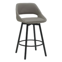 VI District PU Leather Upholstered Metal Base Bar Chair
