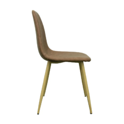 VI Herriot PU Leather Upholstered Metal Legs Dining Chair