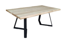 VI Juniper Solid Timber Top Metal Base Coffee Table