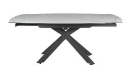VI Kross Metal Leg Ceramic Top Extandable Dining Table