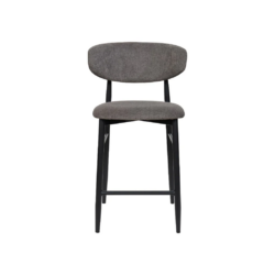 VI Louis Fabric Upholstered Metal Leg Bar Stool