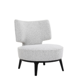 VI Nasa Fabric Upholstered Timber Legs Occasional Chair
