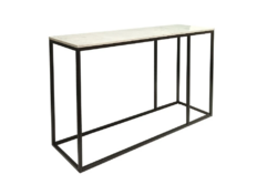 VI Suez Marble Top Metal Leg Console Table