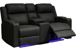 VI Academy Fabric Upholstered 2 Seater Electric Recliner Lounge with Console