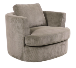 VI Charlotte Fabric Upholstered Swivel Chair