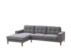VI Club Fabric Upholstered 2 Seater Sofa with Chaise