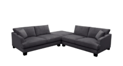 VI Orion Fabric Upholstered 4 Seater Lounge with Ottoman
