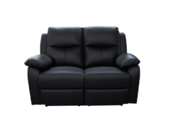 VI Sussex Leather Upholstered 2 Seater Recliner Lounge