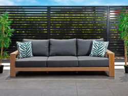 VI Marrakesh Solid Timber 3 Seater Outdoor Lounge with Cushion