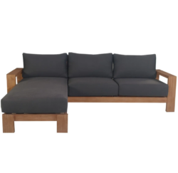 VI Marrakesh Solid Timber 2 Seater Outdoor Lounge with Reversible Chaise
