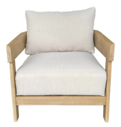 VI Broome Solid Timber Outdoor Armchair with Cushion