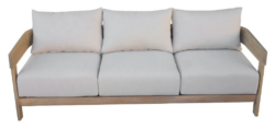VI Broome Solid Timber 3 Seater Outdoor Lounge with Cushion