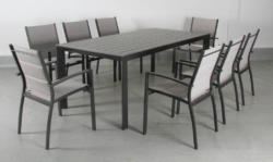VI Marni 9 Piece Aluminium Outdoor Dining Table & Chair Set
