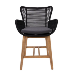 VI Marrakesh Solid Timber Outdoor Bar Chair with Cushion