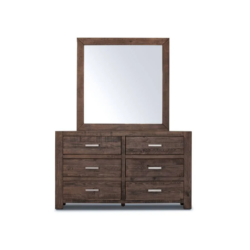 VI Sedona Solid Timber 6 Drawer Dressing Table with Mirror