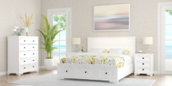 VI Vienna Bed, Tallboy and Bedsides Set