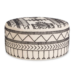 SH Bronte Fabric Upholstered Round Ottoman