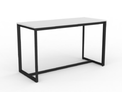 OL Anvil Bar Leaner Table – White Top with Black Base