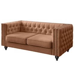 BT Mayfair PU Leather Upholstered Tufted Back 3 Seater Sofa