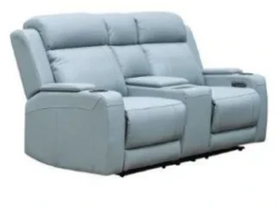 EL Bosra Fabric Upholstered 2 Seater Electric Recliner Lounge