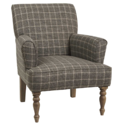 SH Bailey Wool Upholstered Timber Legs Armchair – Charcoal