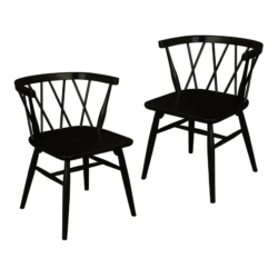 CT Sierra Cross Back Solid Timber Dining Chair – Set of 2