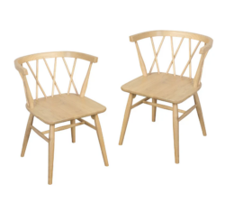 CT Sierra Cross Back Solid Timber Dining Chair – Set of 2