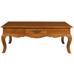 CT French Provincial Solid Timber 2 Drawer Coffee Table