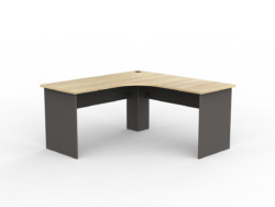 OL AltoSystem 90° Corner Workstation – Oak