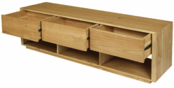 CT Oscar Solid Timber 3 Drawer Entertainment Unit in Natural