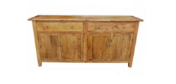 MF Honey Recycled ElmTimber 2 Drawer 4 Door Buffet-180cm