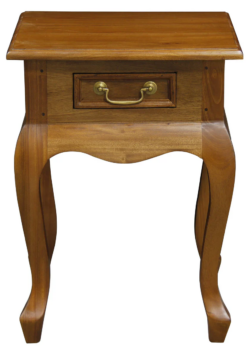 CT Queen Anne Solid Timber 1 Drawer Lamp Table