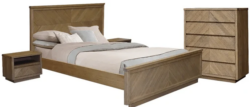 MD Dole Solid Timber Parquetry Finish King Bed Frame