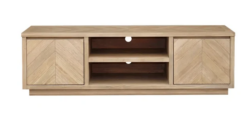 MD Dole Solid Timber Parquetry Finish 2 Door TV Unit