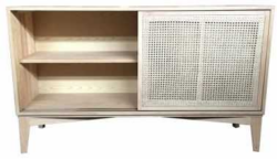 MF Bahamas Solid Oak Timber Rattan Sliding Door Buffet