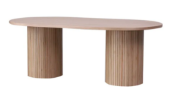 MD Oscar Solid Timber Trunk Leg Dining Table