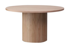 MD Oscar Solid Timber Trunk Leg Round Dining Table