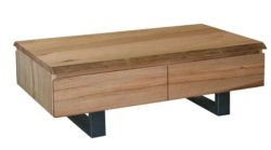 MD Nancy Solid Timber Metal Legs Coffee Table