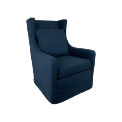 CR Wright Fabric Upholstered Swivel Chair