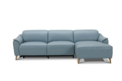 VI Darcy 2 Seater Leather Electric Recliner Lounge with Chaise