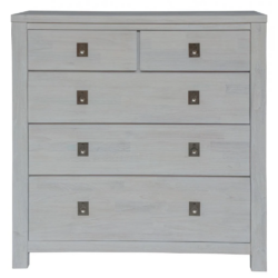 VI Atlantic Solid Timber 5 Drawer Tallboy