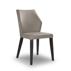 VI Aires Leather Upholstered Timber Leg Dining Chair