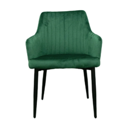 VI Mornington Fabric Upholstered Metal Leg Dining Chair
